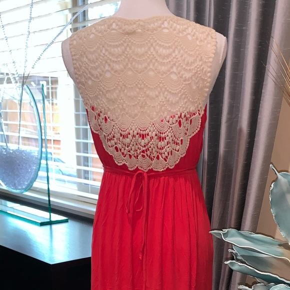 Motherhood maternity maxi red dress - Picture 6 of 7